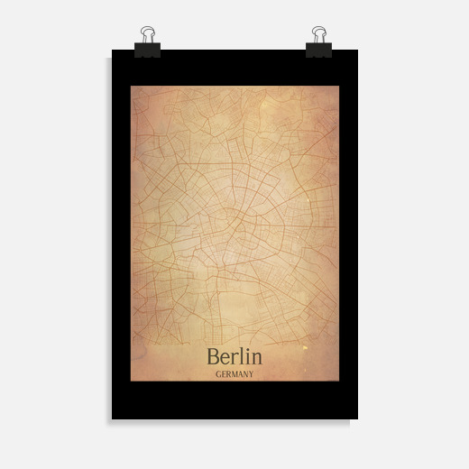 carte vintage de berlin