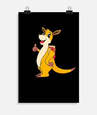 Cartoon kangaroo kids school australia poster | tostadora Cartoon kangaroo kids school australia poster | tostadora