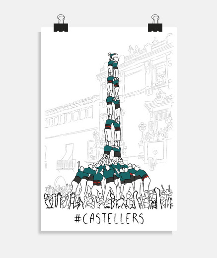 Póster Castellers: el 2 de 9 amb folre del '05