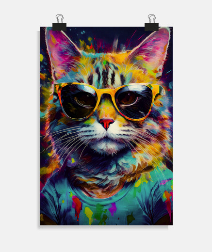Poster chat pop art