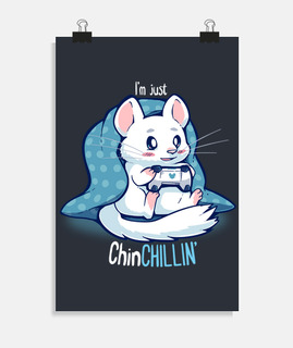 chinchillin y juegos - póster