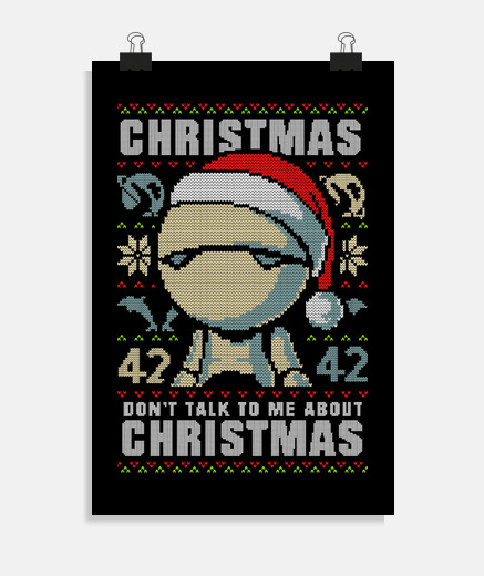 Poster christmas ugly sweater - cute robot