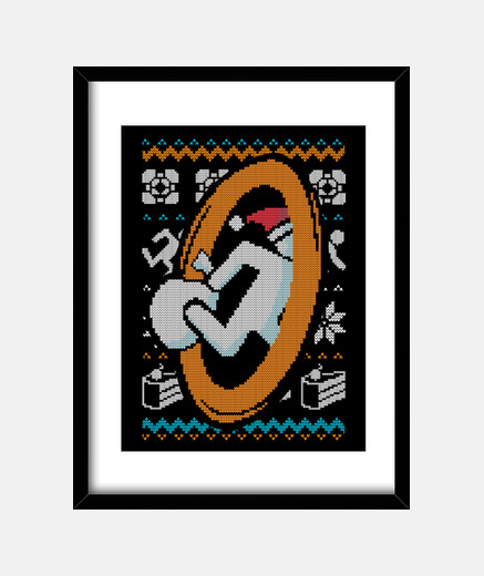 Cuadro Christmas Ugly Sweater - Portal Orange