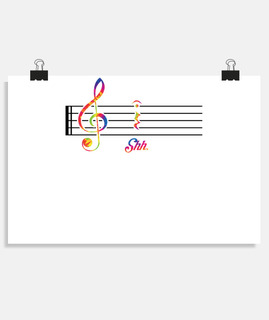chut note de musique notation de silenc