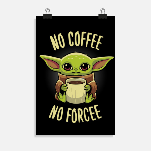 coffee bébé yoda - grogu man dalorian