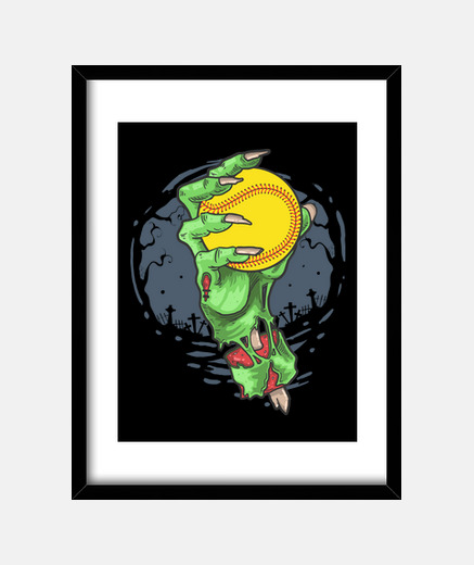 Cadre costume de zombie halloween softball