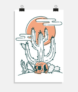 crâne et cactus