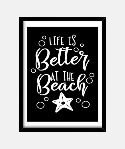 Cuadro Cuadro Life Is Better At The Beach Summer Playa Vacaciones Mar