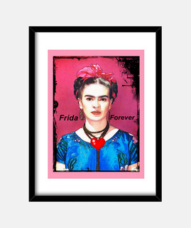 Cuadro con marco vertical 3:4 (15 x 20 cm) Frida Forever
