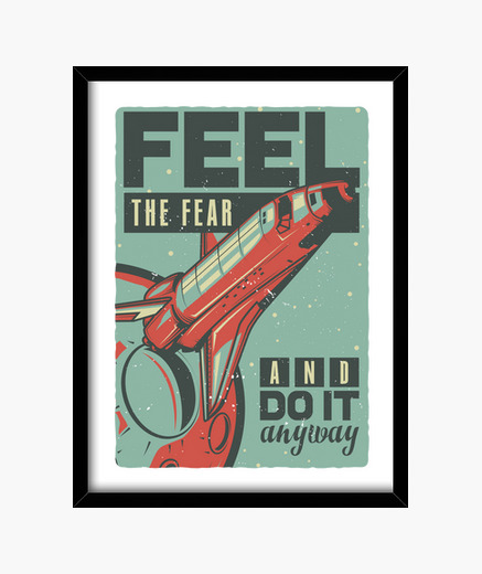Cuadro Feel the Fear  - ARTMISETAS ART CAMISETAS  Cuadro Feel the Fear  - ARTMISETAS ART CAMISETAS