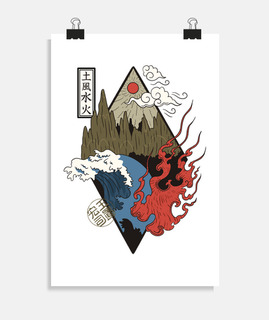 cuatro elementos japoneses
