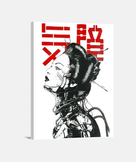 Cyberpunk Japanese Geisha Cyborg