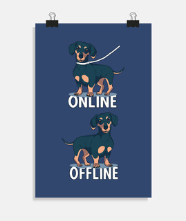 dachshund online correa y perro gracios