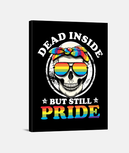 Wall dead inside but still pride lgbtq community raimbow vintage