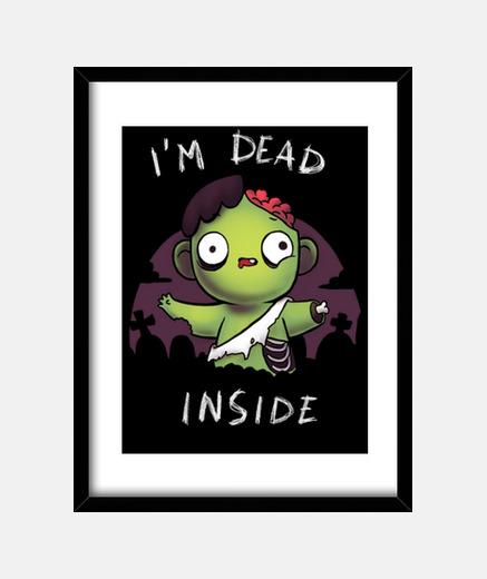Cadre dead intérieur d&#39;un enfant zombie - halloween drôle