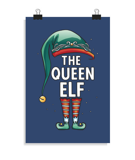 Póster Vertical 2:3 - (20 X 30 Cm) disfraz de elfo de navidad de la reina laTostadora