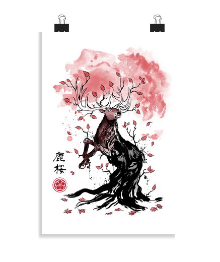 Póster Vertical 2:3 - (20 X 30 Cm) Deer Tree laTostadora