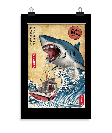 Póster Vertical 2:3 - (20 X 30 Cm) Hunting the Shark in Japan laTostadora