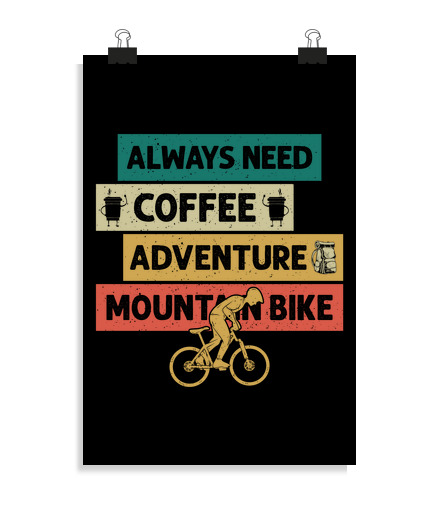 Póster Vertical 2:3 - (20 X 30 Cm) aventura cafetalera y bicicleta de mont laTostadora
