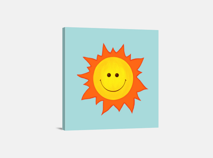 Lienzo dibujos animados sonriente feliz sol | laTostadora