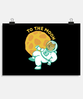 dogecoin a la luna perro astronauta