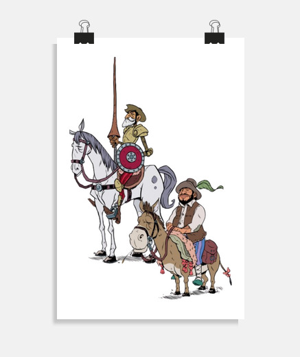 Poster don quichotte de la mancha Cervantes poster classe salle salon atelier chambre affiche 
