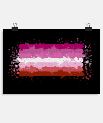 Poster drapeau lesbien
