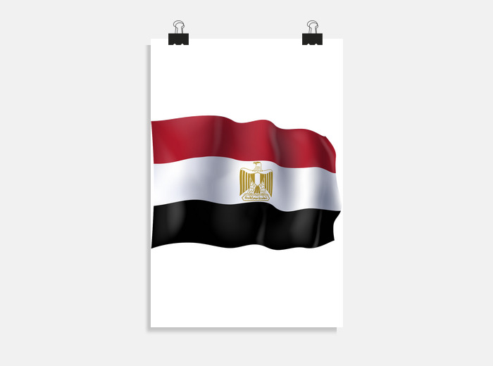 Poster drapeau egypte