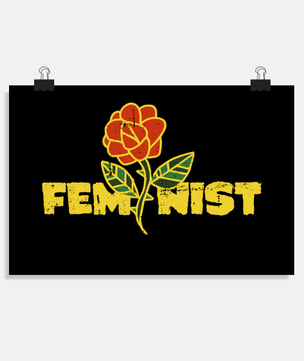 Poster féministe rétro