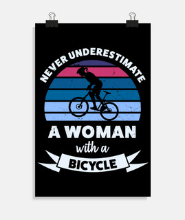 femme avec un vélo drôle maman cadeau f