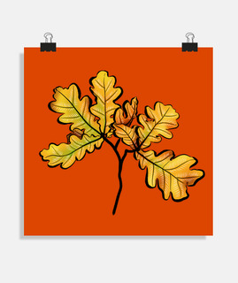 feuilles de chêne art automne