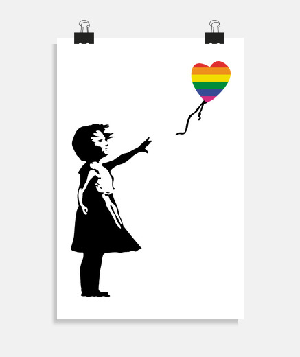 Poster fille avec b all oon lgtb