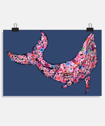 Poster fleur de baleine