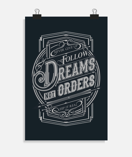 Póster frases motivación texto originales estilo retro