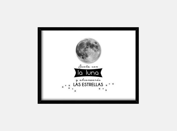 full moon stars motivational phrase box with horizontal frame 4 3