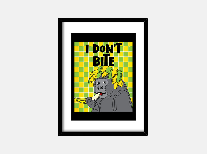 Funny hungry gorilla with saying framed... | tostadora Funny hungry gorilla with saying framed... | tostadora