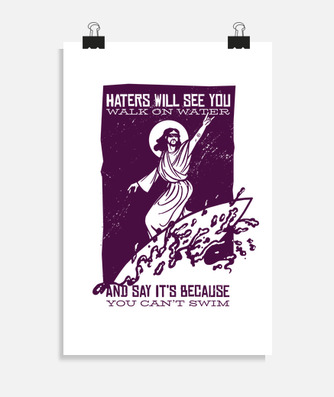Funny jesus christ surfing gift poster | tostadora Funny jesus christ surfing gift poster | tostadora