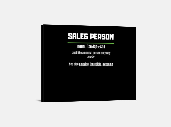 Funny sales job description canvas | tostadora