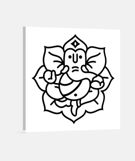 Wall ganesh ganesha elephant no2 (black)