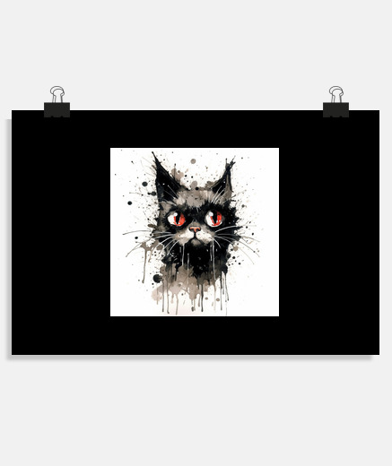 Poster grungy punky graffiti chat vi