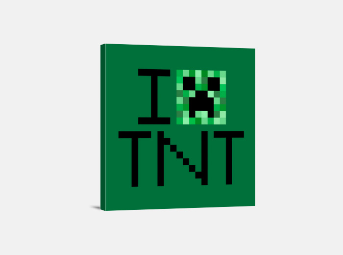 I Love Creeper Minecraft Tnt Canvas Tostadora