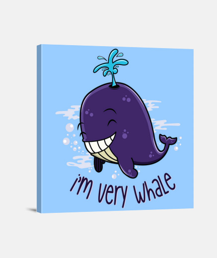 Lienzo I'm very whale