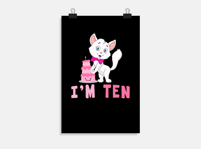 Im ten kawaii cat 10 years old birthday tostadora