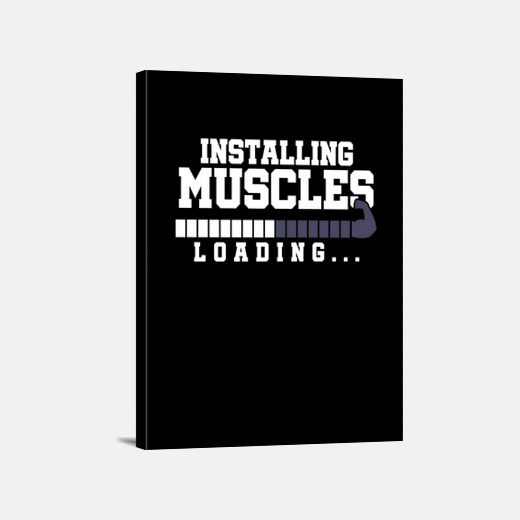 Installing muscles loading bodybuilder wall art | tostadora