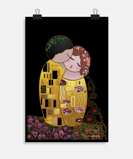 Kokeshi El Beso estilo Klimt