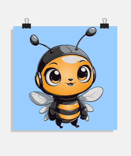 Poster l abeille dessin animé livre enfant affiche decoration chambre mur jeu poster 