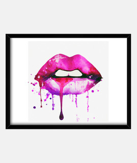 Labios acuarela