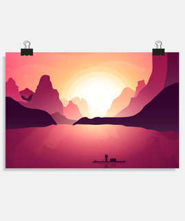 le coucher du soleil