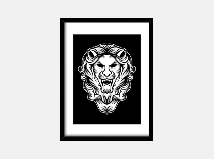 Cuadro león diseño gato leones animal... | laTostadora