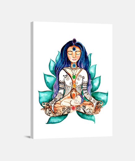 Lienzo Lienzo Diosa Chakras